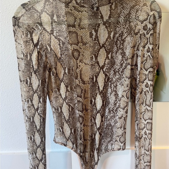 Windsor Brown and Tan Reptile Print Bodysuit - Picture 1 of 4